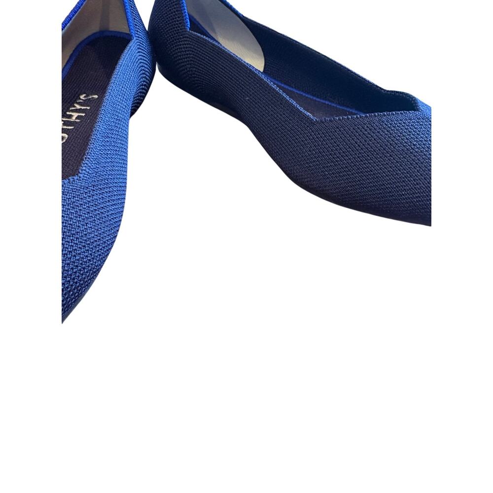 Rothy’s The Point Blue 7 Shoes Womens Knitted Pointed Toe Slip On Ballet Flats - Picture 6 of 6